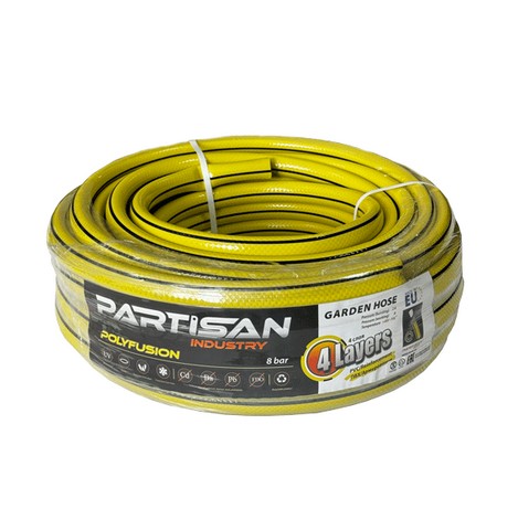 Шланг садовый POLYFUSION (5/8", 30м, 4 слоя) /PARTISAN/ Страна производства Польша