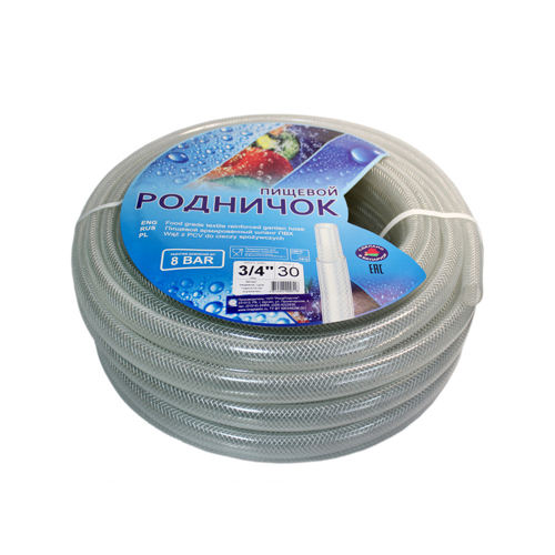 Шланг ПВХ пищевой поливочный армированный "Родничок" 3/4" 30м