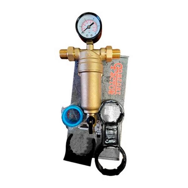 Фильтр тонкой очистки с манометром 1/2-3/4 FTO2 (Китай)