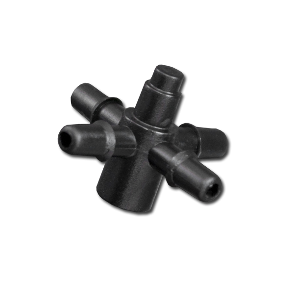 Крестовой соединитель для 4-х шлангов 3-4 мм на эмиттер МК-13 (25)