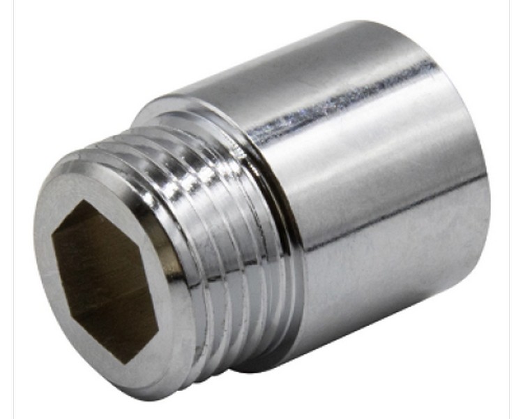 Гайка удл 3/4 10 мм VRT®, стр. пр. Китай. Артикул хром