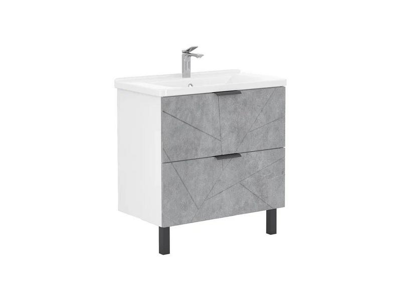 Тумба напольная Twing 60.2Y бетон с умывальником Фостер 60 /РФ/