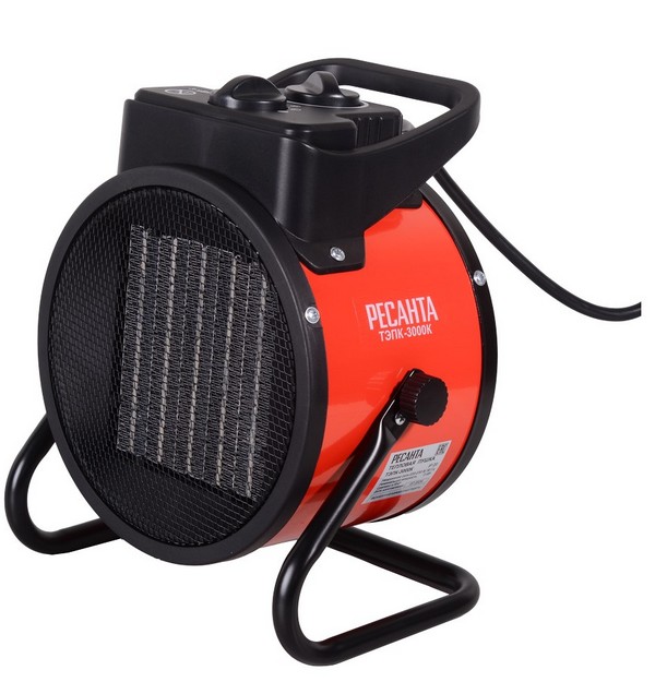Тепловая электрическая пушка ТЭПК-3000K (керам.нагревательный элемент,круглая) Ресанта, 67/1/27
