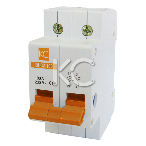 Выключатель нагрузки ВН32-100 2Р 20А, КС, арт.81901