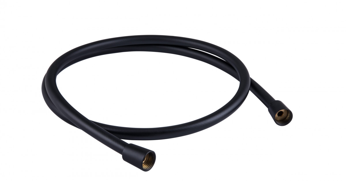 Шланг душевой черный 150 см ПВХ Con/Con (B) RUBINETA (600064B), Литва