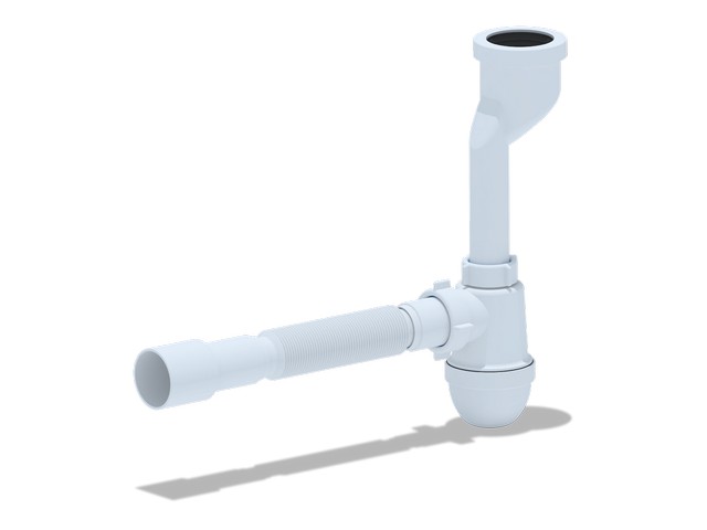 Сифон для писсуара с трубой 40х40/50 U0115  / (РФ)