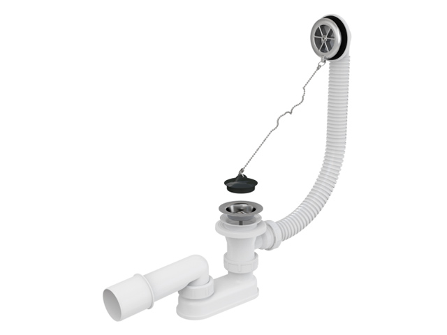 Сифон для ванны хромированный, Alcaplast, арт.A501