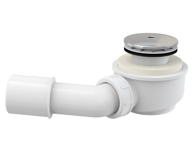 Выпускной комплект для душевого поддона заниженный, хромированный пластик, Alcaplast, арт.A471CR-50