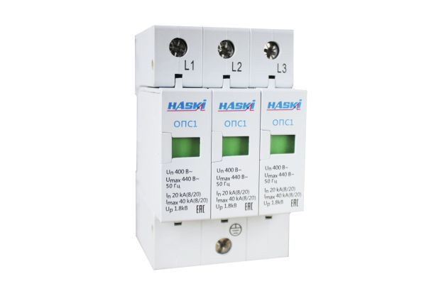 Ограничитель импульсных перенапряжений ОПС1 3P класс B, HASKI