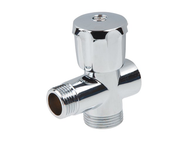 Кран вентильный 1/2" нар. х 3/4" нар. х 1/2" вн. для стир. машины ХРОМ., AV Engineering,AVE255123412