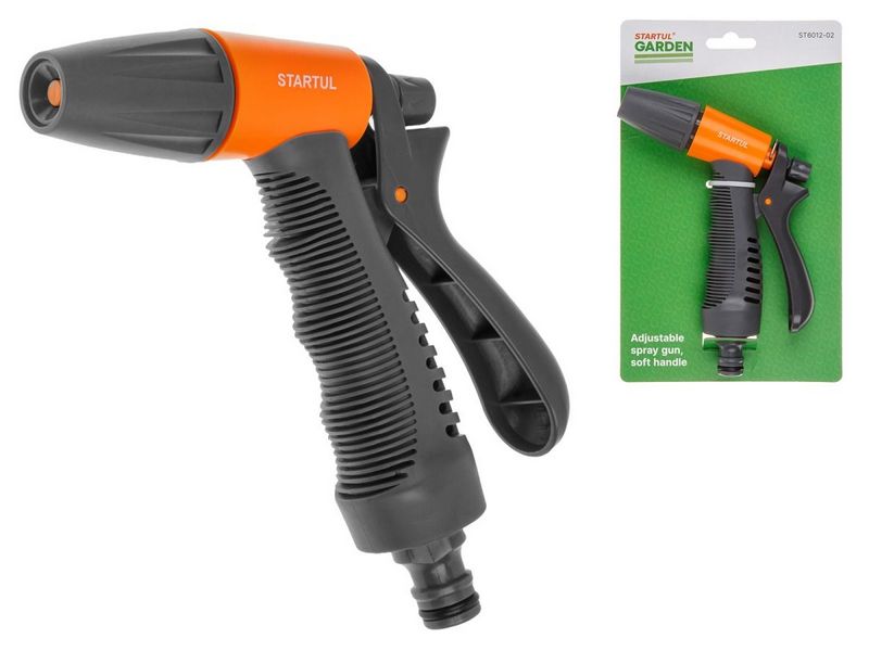 Пистолет-распылитель рег. с мягк. ручк. STARTUL GARDEN (ST6012-02), арт.ST6012-02 (Китай)