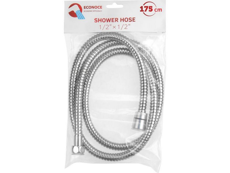 Шланг душевой, SUS/PVC, 1/2" г-г 175 см, хром, ECONOCE, арт.EC003