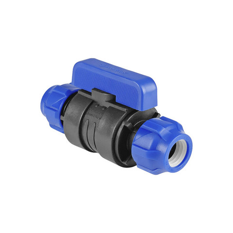 Кран шаровой ПНД компрессионный цанга — цанга разборный 40х40 (12/2) VALFEX