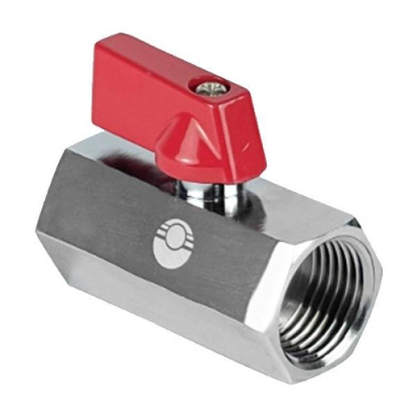 Кран шар. MINI VALFEX ВР1/2"хВР1/2" НИКЕЛИРОВАННЫЙ (200/40)