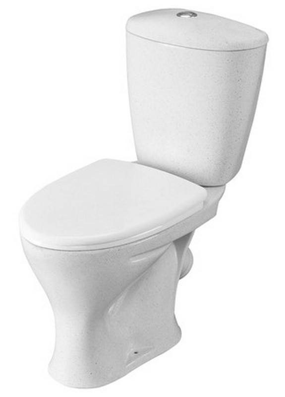 Унитаз-компакт Версия (косой вып., ниж.под., антивсплеск, однореж. арм. 6 л, п/пропил.сид) крап на б