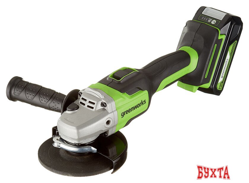 Угловая шлифмашина Greenworks GD24AGK2 3200207UA (с 1-им АКБ 2 Ач)