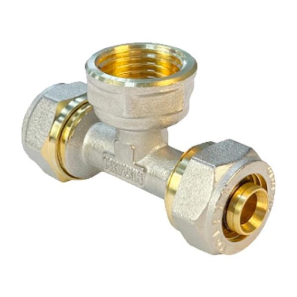 Тройник обжимной с переходом на ВР VALFEX 16х1/2х16" (160/10) К (Китай)