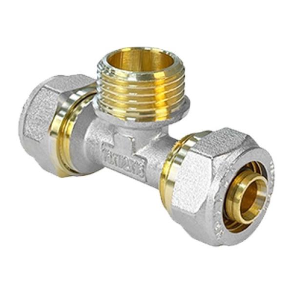 Тройник обжимной с переходом на НР VALFEX 16х1/2х16" (160/10) К (Китай)