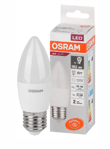 Лампа светодиодная СВЕЧА E27 7Вт 230В 4000К/840, OSRAM, арт.579477