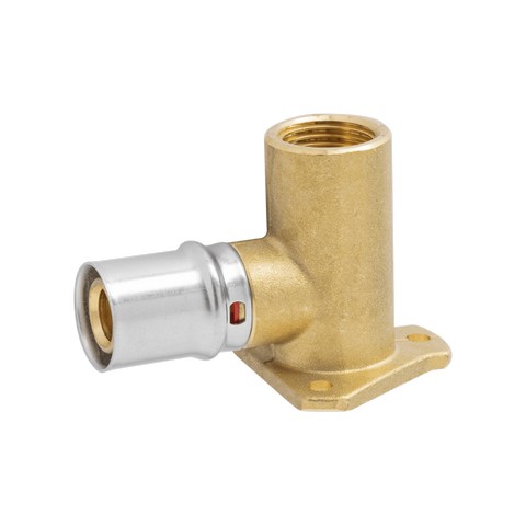 AP154 Колено с креплением пресс. 16х1/2" /Италия/