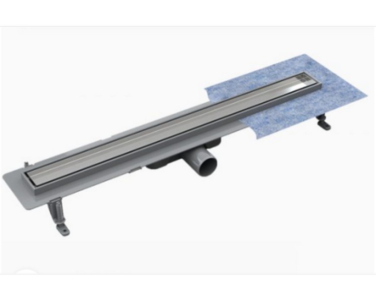 МTLD-6-50, Трап линейный 50 см, 2 в 1 -решётка из нерж. стали+ под плитку, стальная рамка, с гидроиз