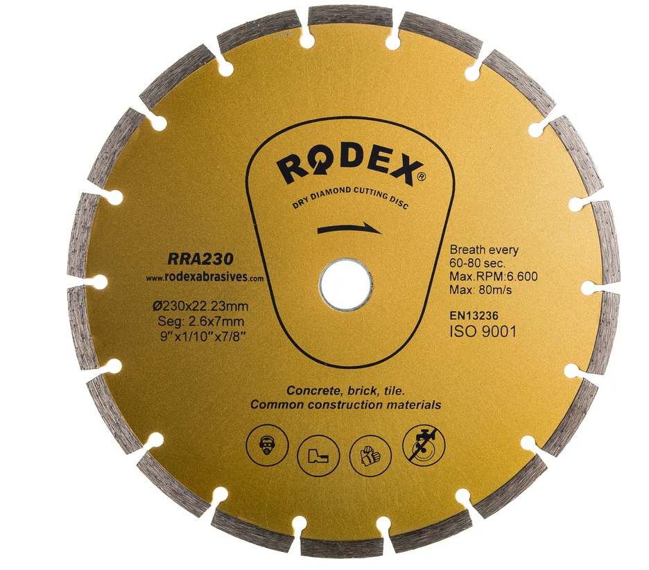 Алмазный круг 230х22 мм универс. Rodex, арт.RRA230