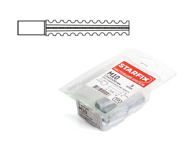 Дюбель для газосиликатных блоков 10х60 мм MUD (10 шт в пласт. конт.) STARFIX, арт.SMP1-41282-10