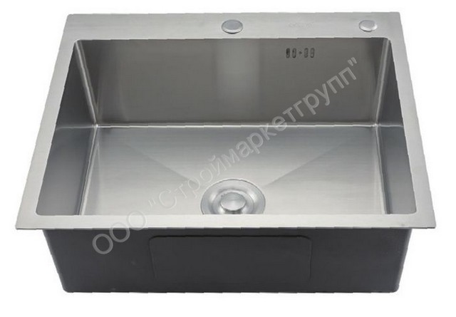 GS6050  мойка стальная 600х500х215 сатин, КНР