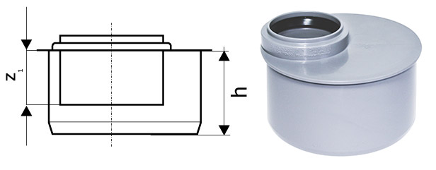 Редукция ПП укороченная внутр. канал. Ду 110х50 OSTENDORF (115725 / 00024699)