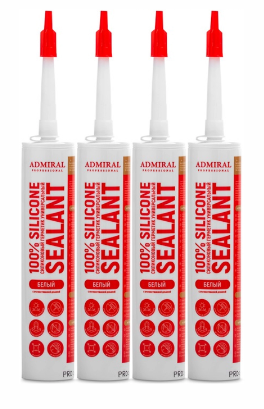 Герметик силикон универ Адмирал белый с противогриб добавкой 280 мл, арт.4656756146330