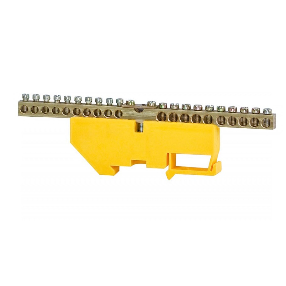 Шина "N" DIN-изолятор 18Р желтый, HASKI