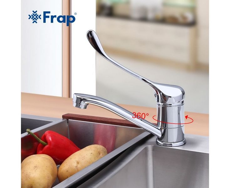 F4554-2  смеситель хром д/кух ф.40 гайка хирургический, КНР