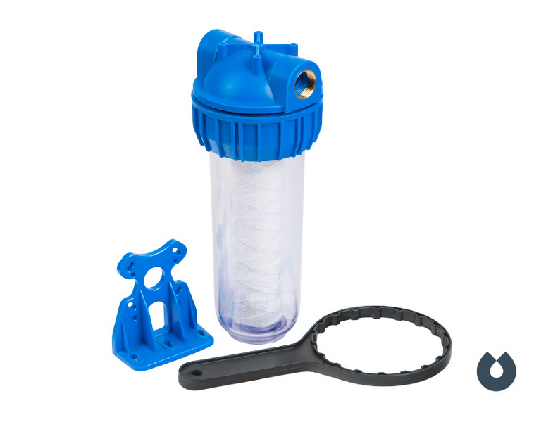 Колба 10" CFC-10K (резьба 3/4") с картриджем SC-10W (5мкм), UNIPUMP