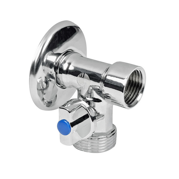 Кран шар. для подкл. с/т приборов 1/2"x3/4"x1/2" левый (100/1)