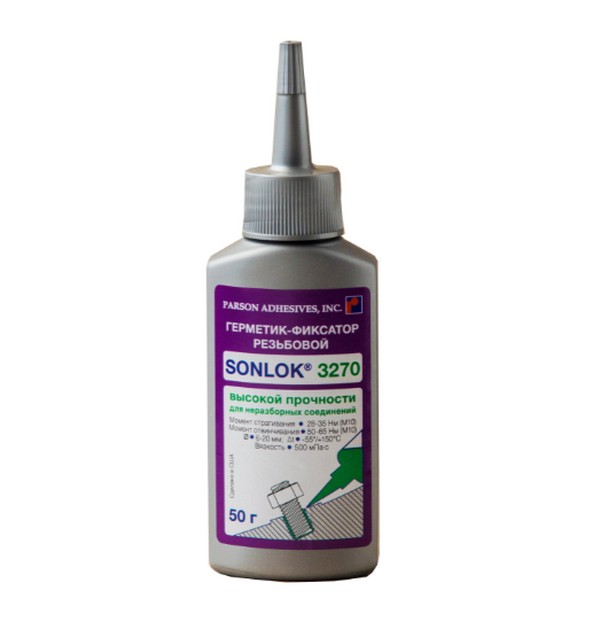 Герметик-фиксатор резьбовой SONLOK 3270 зеленый (до М20) 50г., США