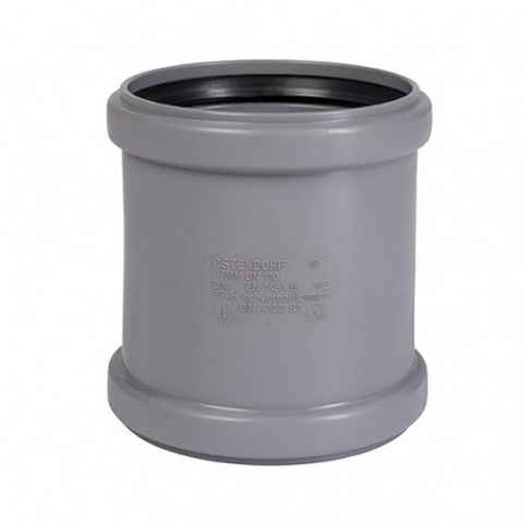 Муфта двойная ПП внутр. канал. Ду 110 OSTENDORF (115510 / 00024647)