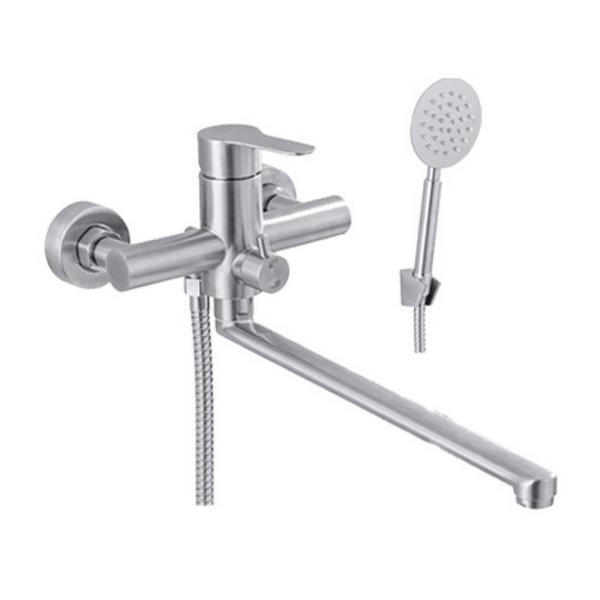 смеситель POTATO нерж, ванна, встроенный дивертер, P22303S