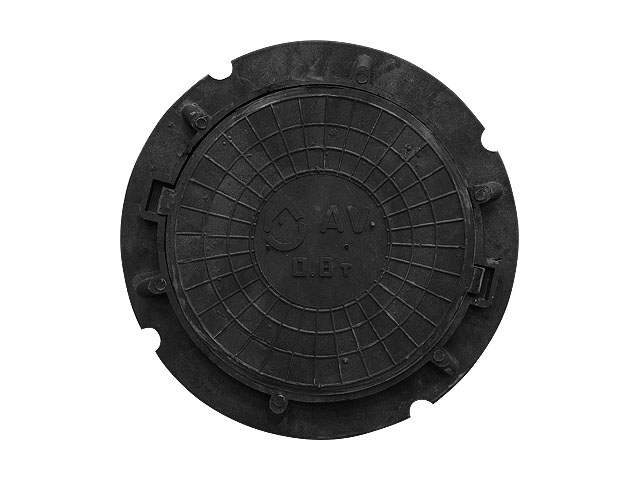 Люк садовый А8 (8 кН) черный, AV Engineering, арт.AVEA8C