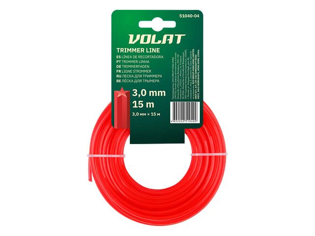 Леска ф 3.0 мм х 15 м "звездочка" ВОЛАТ, 51040-04 (40)