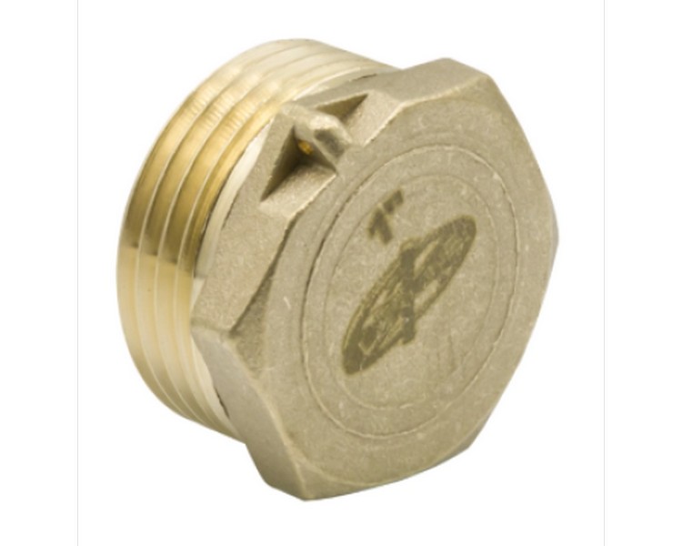 Заглушка 1'' нар ЛАТ с контр отв LEXLINE 25, стр. ввоза Россия. Артикул 1'' Н (контр отв)