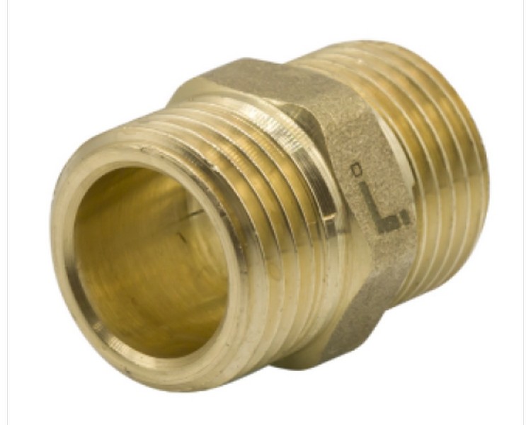 Ниппель 1/2'' нар/нар ЛАТ LEXLINE 15, стр. пр. Китай