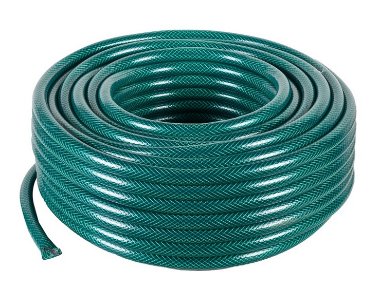 Шланг поливочный ПВХ,трёхслойный армированный 3/4", 50м (зелёный) Вихрь, РОССИЯ 73/7/2/2