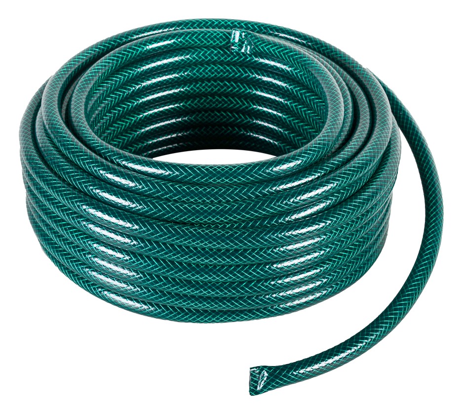 Шланг поливочный ПВХ, трёхслойный армированный 1/2, 25м (зелёный) Вихрь, РОССИЯ 73/7/2/13