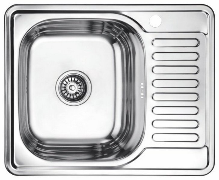 Мойка L65848-L Ledeme (чаша слева), декор, нерж.сталь,сифон и крепл. в комл. (10)