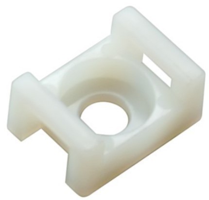 Площадка для крепления стяжки (22x16) с монт. отверстием М4 белая (уп./10шт) REXANT, арт.07-2102-10