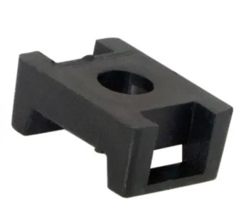 Площадка для крепления стяжки (22x16) с монт. отверстием М4 черная (уп./10шт) REXANT, арт.07-2103-10