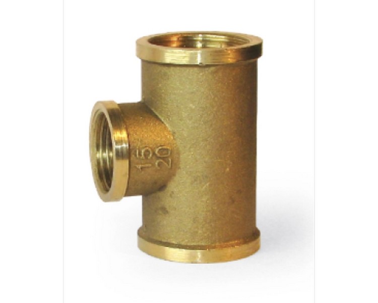 Тройник 1"- 3/4"-1"  вн/вн/вн ЛАТ LEXLINE 25-20-25, стр. пр. Китай. Артикул 1"- 3/4"-1"   В/В/В