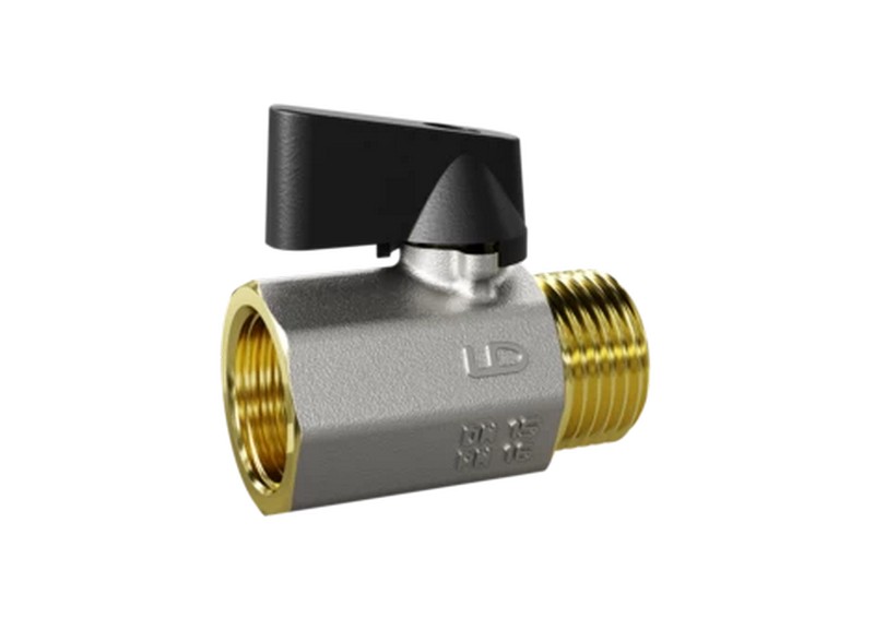LD 46.526.1.15, Кран шаровой мини для подключения сантехнических приборов LD Pride 46.15.В-Н.Ф Ду15