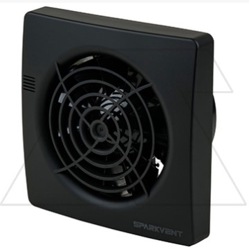 SM-100SB\вентилятор 158х158мм, диам.102мм, черный, Sparkvent