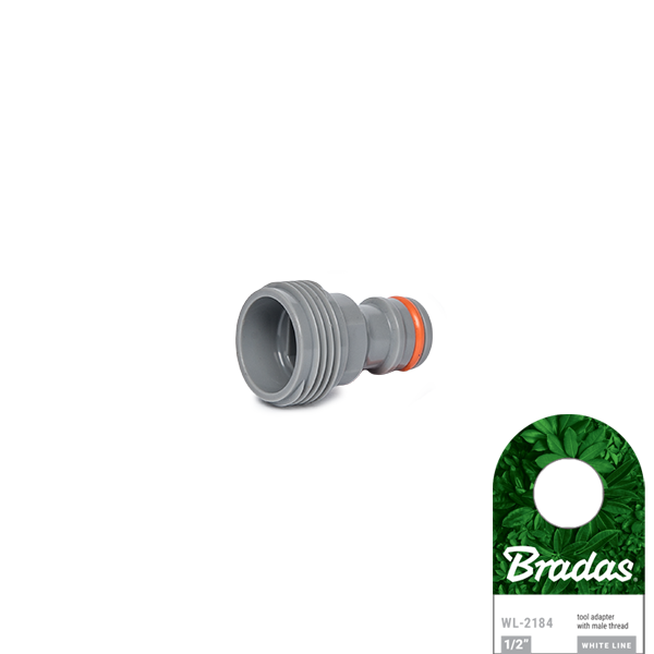 Ф19А Адаптер под быстросъем с наружной резьбой 1/2" BRADAS White Line